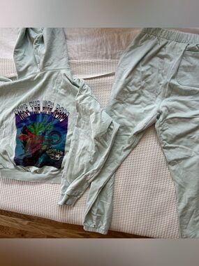 Boys Lie Sweatshirt and Joggers Set in Pale Mint